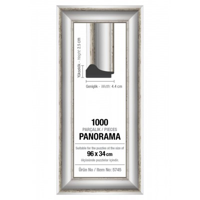 Cadre pour Puzzle 1000 Pièces Panoramique - Blanc - 4,3 cm