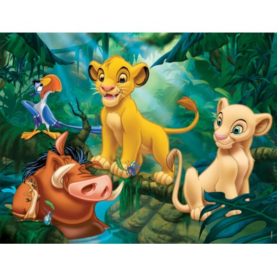 Puzzle cadre de 15 pièces Simba et Nala Ravensburger Le Roi Lion