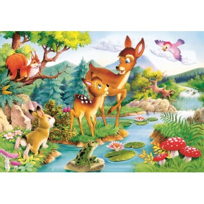 Chiffre 1 Bambi - Animaux de la Forêt