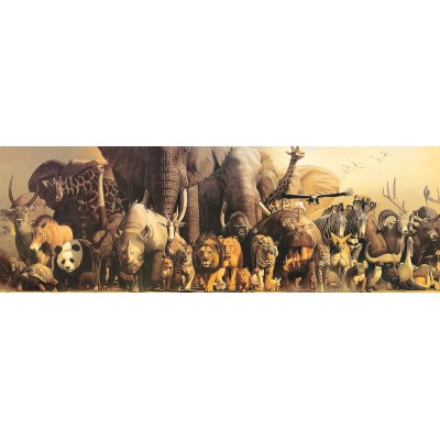 Puzzle 1000 pièces Panorama : Animaux sauvages