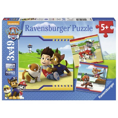 3 Puzzles - Pat' Patrouille Ravensburger-09239 49 pièces Puzzles - Animaux  en BD et dessins - /Planet'Puzzles