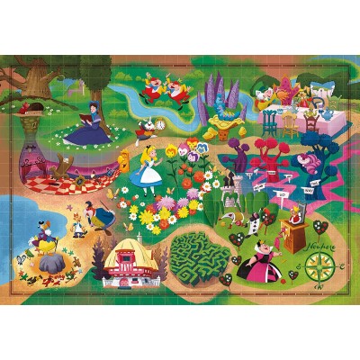 Puzzle en bois Alice au Pays des Merveilles - 100 pièces - Puzzle Michèle  Wilson