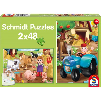 Puzzle Les Animaux de la Ferme Schmidt Spiele 56125 48 pièces Puzzles