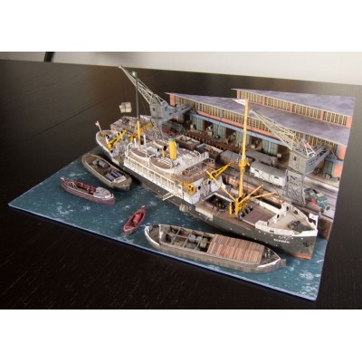 Puzzle Schreiber-Bogen-3476 Maquette en Carton : Diorama du Port de Hambourg
