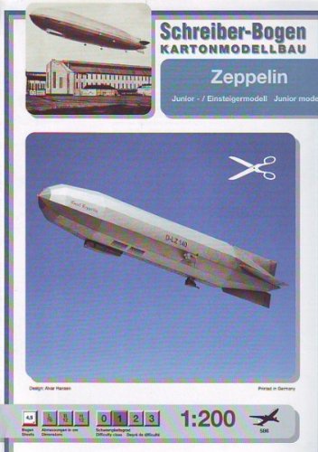 Puzzle Schreiber-Bogen-586 Maquette en Carton : 	Zeppelin junior