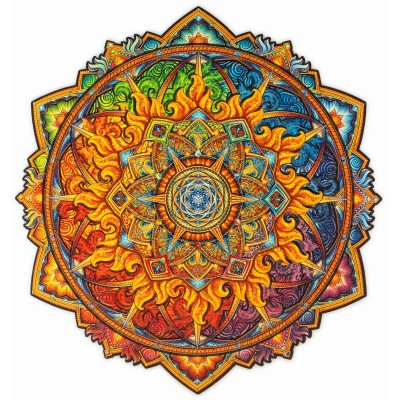 Puzzle Unidragon-50286 Mandala Soleil Naissant - Taille M