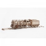   Puzzle 3D en Bois - Steam Locomotive with Tender