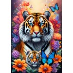 Puzzle  Alipson-Puzzle-50117 Tigres - Collection Amour Maternel