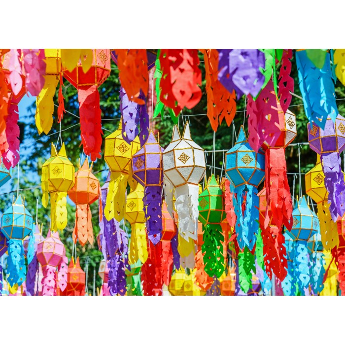 Puzzle  Alipson-Puzzle-F-50224 Lanternes Colorées