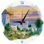  Art-Puzzle-5005 Puzzle Horloge - In the Evening in Aegean (Pile non fournie)