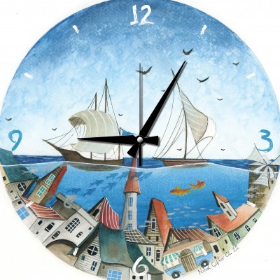 Art-Puzzle-5103 Puzzle Horloge - Ville Acquatique