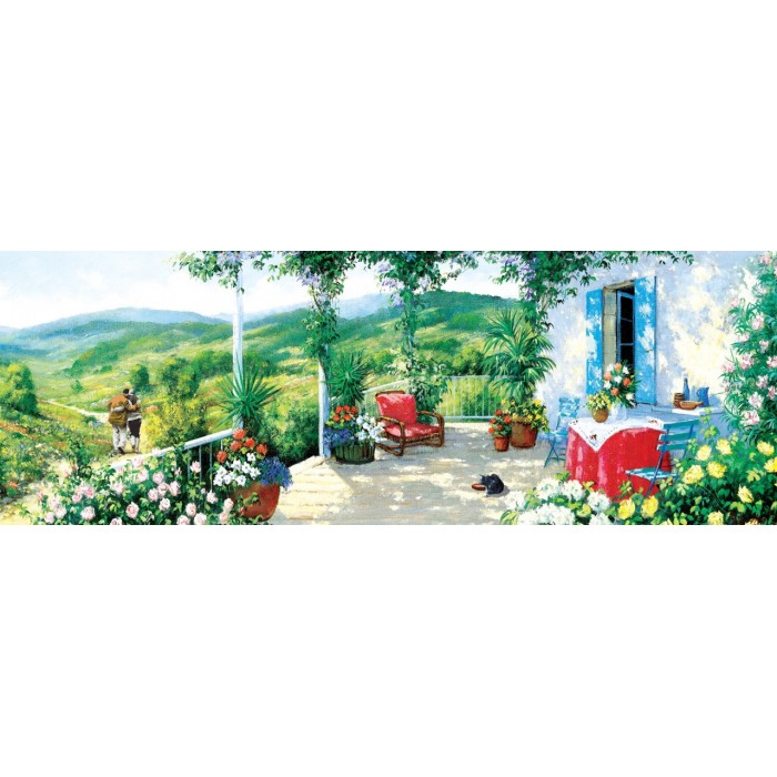 Puzzle  Art-Puzzle-5349 Panorama - L'Invité de la Véranda
