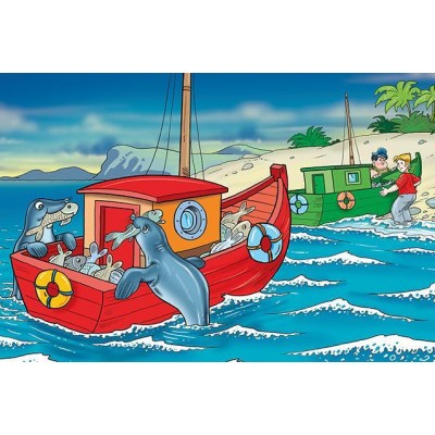 Art-Puzzle-5866 Puzzle en Bois - Happy Seal Fish