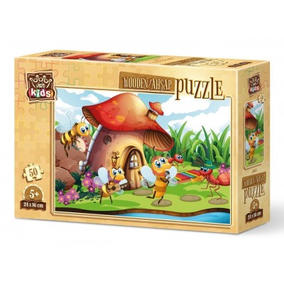 Art-Puzzle-5883 Puzzle en Bois - Abeilles et Orchestre