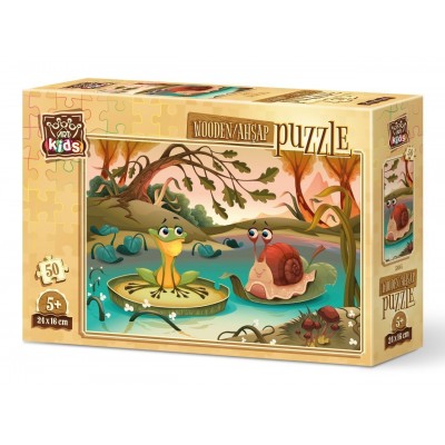 Art-Puzzle-5885 Puzzle en Bois - Lake Friends