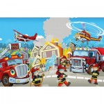  Art-Puzzle-5891 Puzzle en Bois - Pompiers Héros