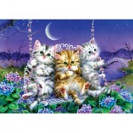 Puzzle   Kittens swinging in the Moonlight