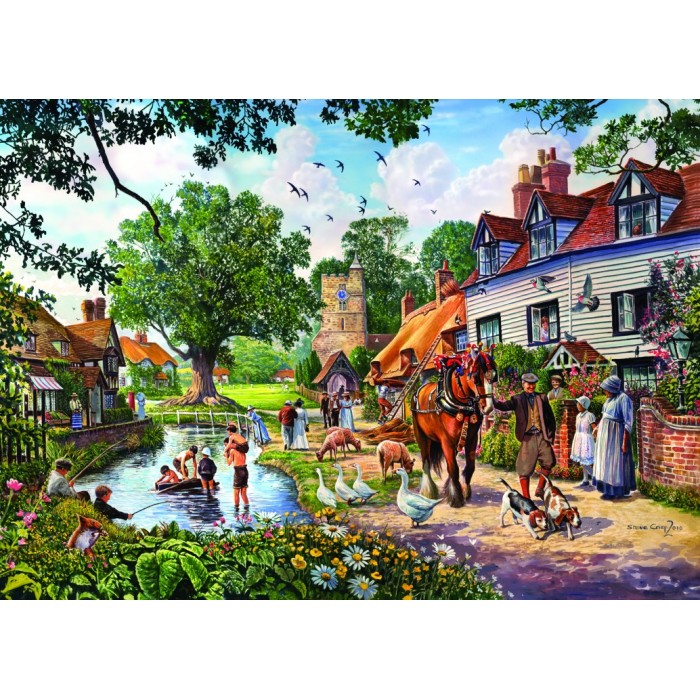 Puzzle   A Village in Summer
