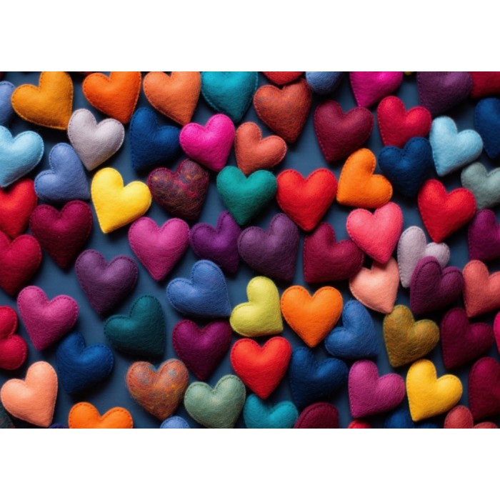Puzzle   Coeurs Multicolores