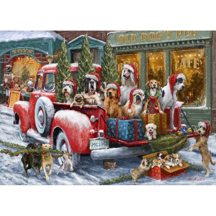 Puzzle   Dogs on Truck