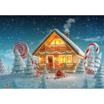 Puzzle  Bluebird-Puzzle-F-90130 Illuminated Christmas Cottage