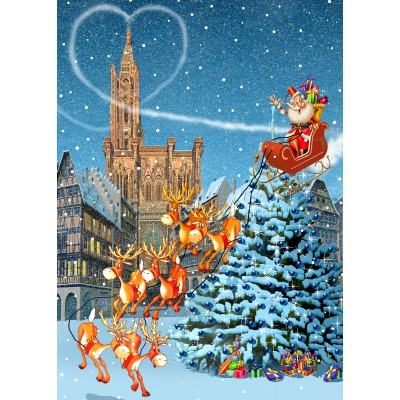 Puzzle Bluebird-Puzzle-F-90410 François Ruyer - Cathédrale de Strasbourg à Noël