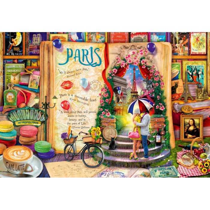 Puzzle  Bluebird-Puzzle-F-90712 Life is an Open Book Paris