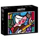 Romero Britto - Girl with guitar
