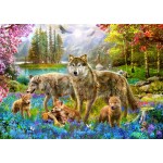 Puzzle   Spring Wolf Family
