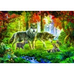 Puzzle   Summer Wolf Family