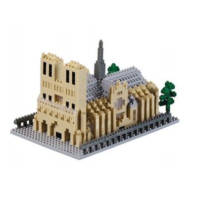 Brixies-58736 Nano Puzzle 3D - Cathédrale Notre Dame de Paris (Level 5)