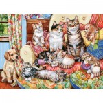 Puzzle  Castorland-030439 Cat Family