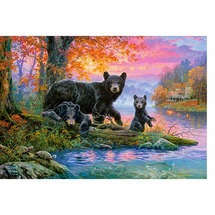 Puzzle  Castorland-104727 Coin de Pêche