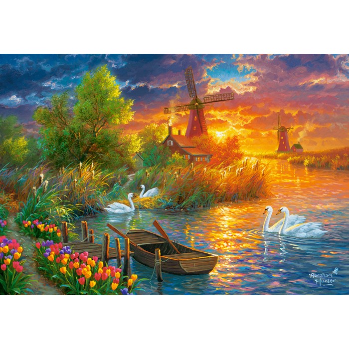 Puzzle  Castorland-104734 Pays-Bas Idylliques