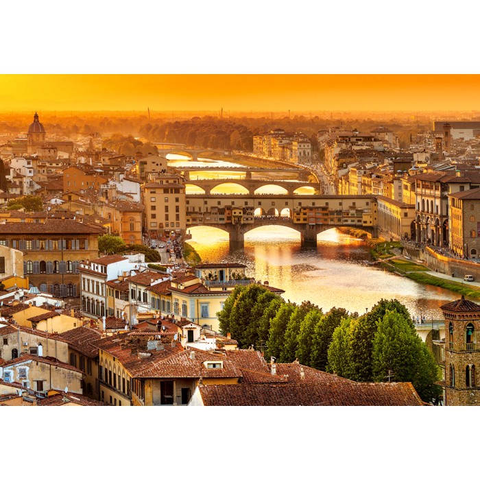 Puzzle  Castorland-104826 Ponts de Florence