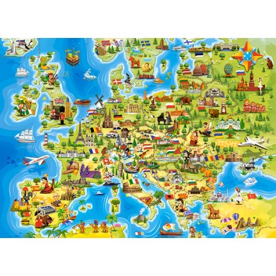 Puzzle Castorland-111060 Carte d'Europe