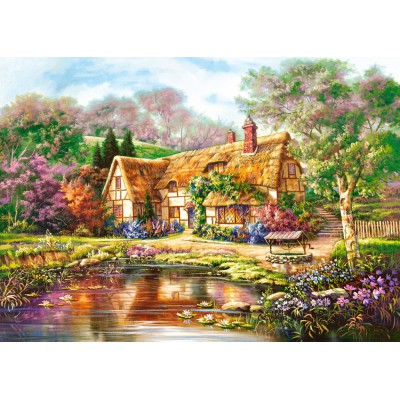 Puzzle Castorland-300365 Twilight at Woodgreen Pond