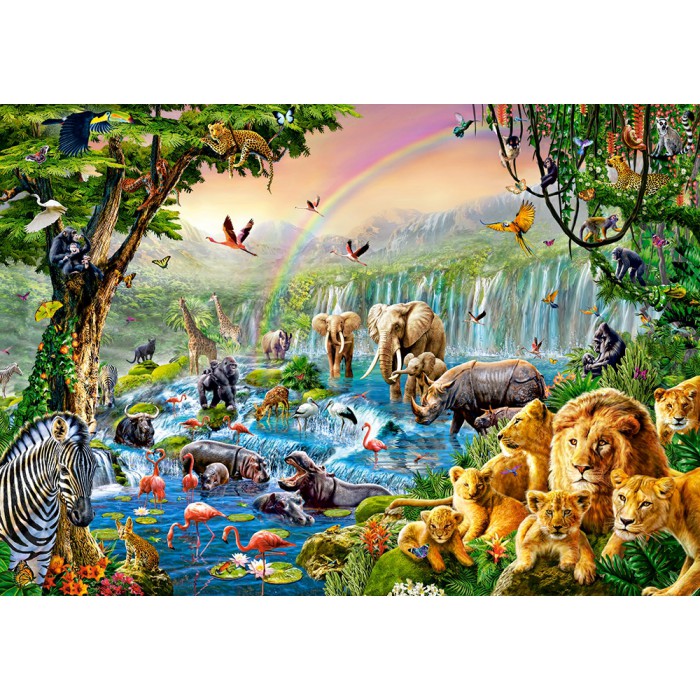 Puzzle  Castorland-52141 Rivière de la Jungle