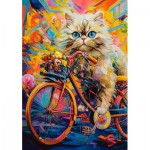 Puzzle   Le vélo fleuri du chaton