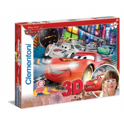 Puzzle Clementoni-20044 Effet 3D - Cars