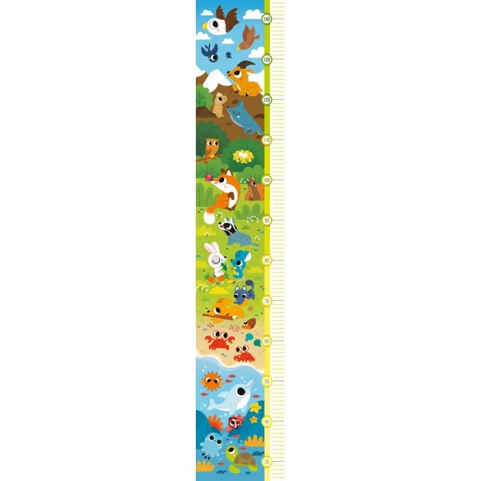 Clementoni-20329 Measure Me Puzzle - Les Animaux et leur Habitat