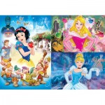  Clementoni-25211 3 Puzzles - Disney Princess