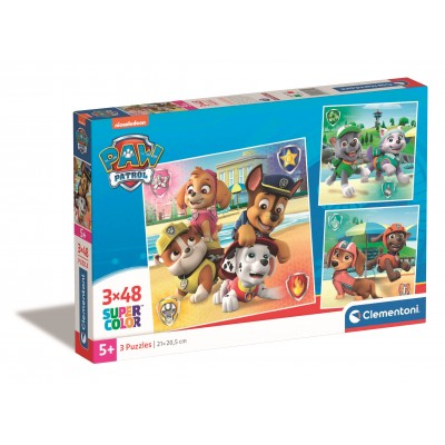 Clementoni-25301 3 Puzzles - Pat' Patrouille