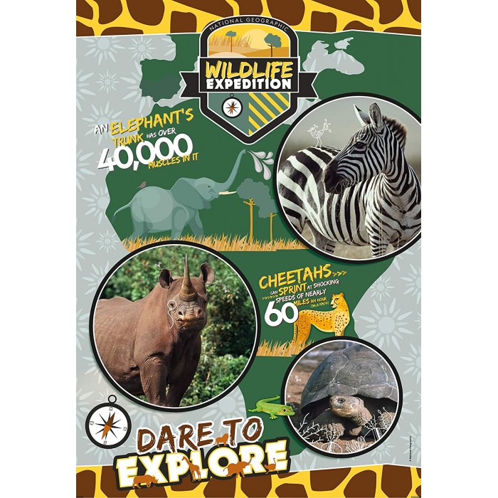 Puzzle  Clementoni-29207 National Geo Kids - Wildlife Expedition