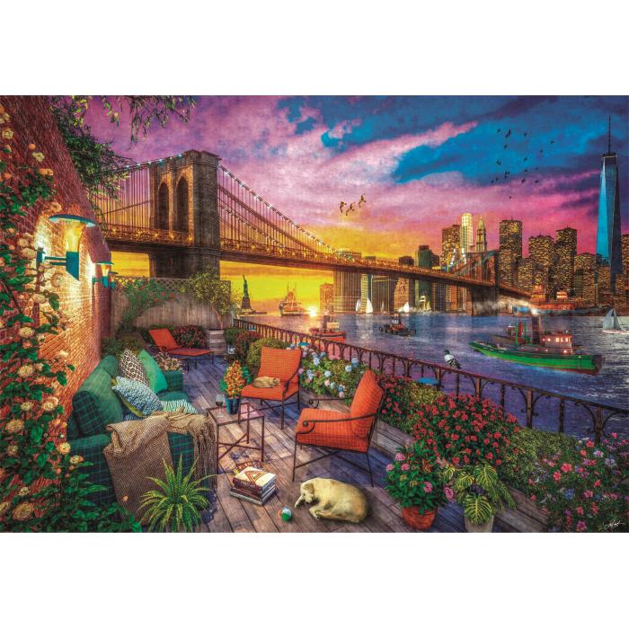 Puzzle  Clementoni-33552 Coucher de Soleil Manhattan