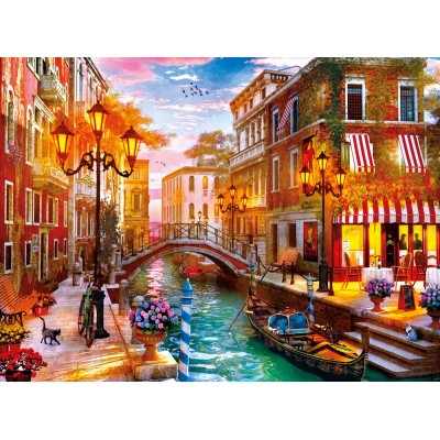 Puzzle Clementoni-35063 Coucher de Soleil sur Venise