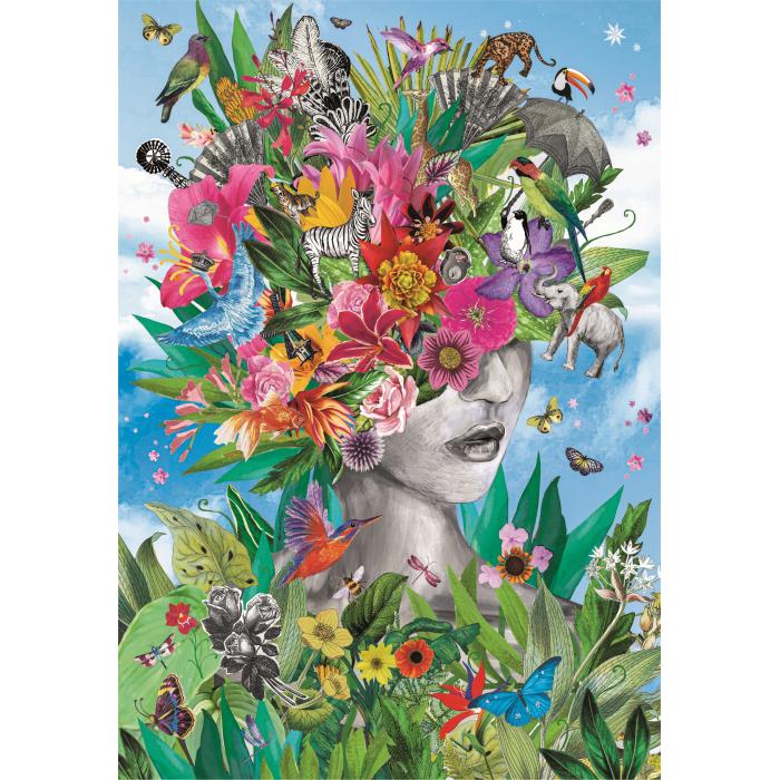 Puzzle  Clementoni-35526 Des Fleurs Plein la Tête