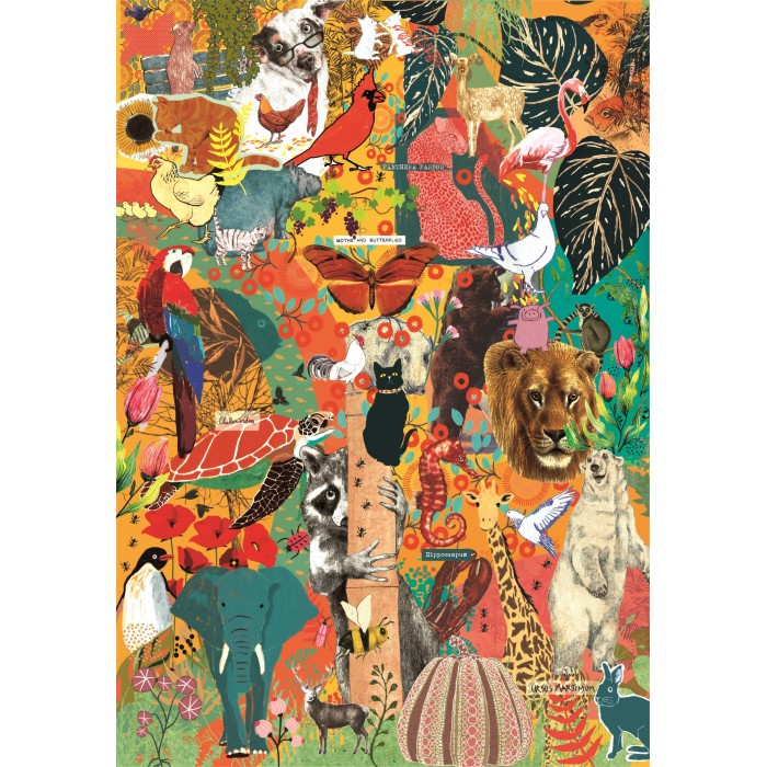 Puzzle Clementoni-37073 Plus C'Est Plus - Animaux & Botanique