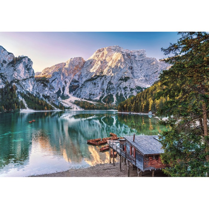 Puzzle  Clementoni-39934 Braies Du Lac D'Émeraude