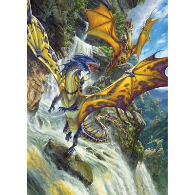 Puzzle Cobble-Hill-51808 Matthew Stewart - Waterfall Dragons